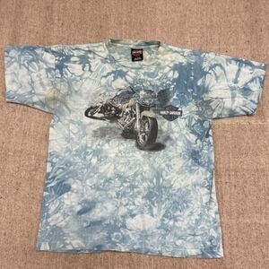 Vintage Harley Davidson shirt mens medium blue 1990s edmonton alberta choppers